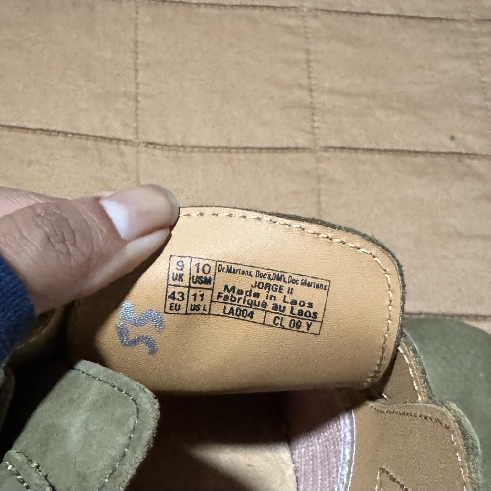 Dr. Martens Olive Green Suede Slingback Clog - Picture 4 of 4